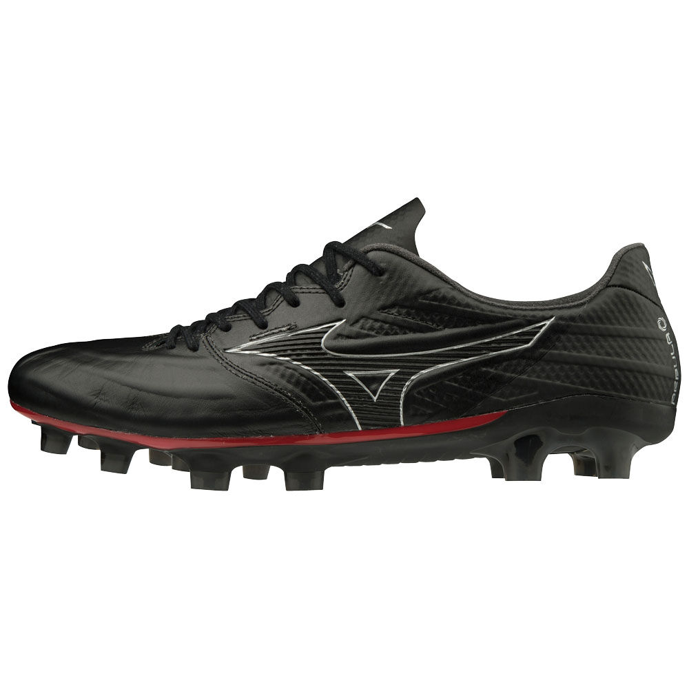 Mens Mizuno REBULA 3 ELITE Soccer Cleats Black/Silver Philippines (WHZQAK356)